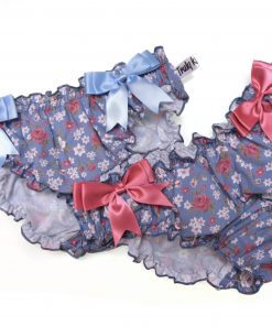 blue roses floral knickers