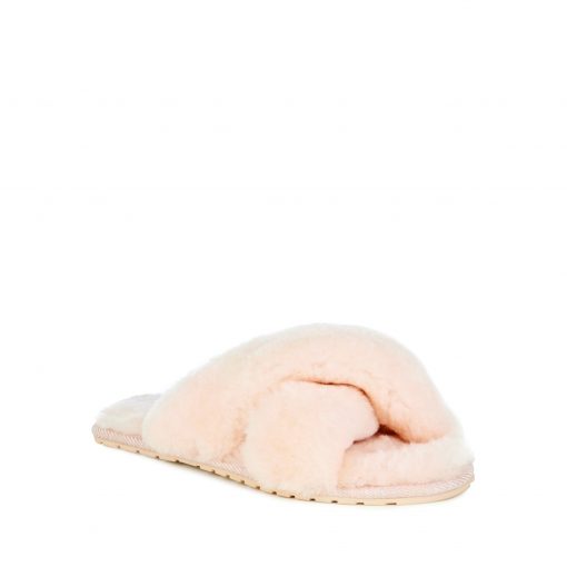 MAYBERRY NATURAL 2 fur slipper side front