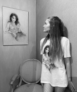 Clara - Cotton T-Shirt Black & White