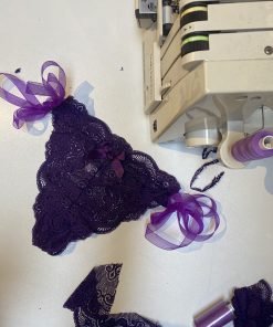 Tie Side Tanga Knickers - Indigo Lace